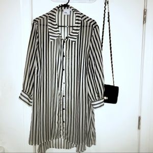 ASOS striped button